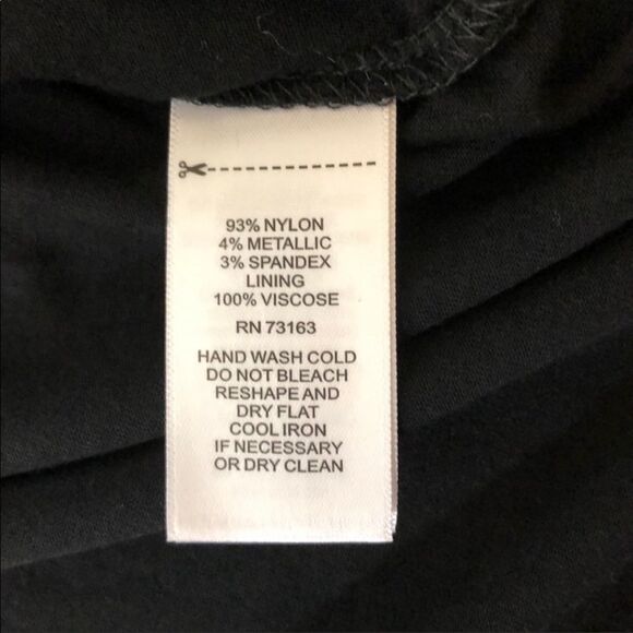 Cable & Gauge Black Drape Neck Semi Sheer Top Size S NWT - Picture 7 of 8